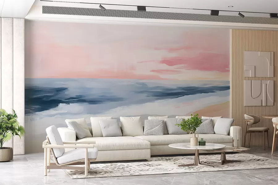 wall murals Gentle sea in the style of acrylic painting w08452