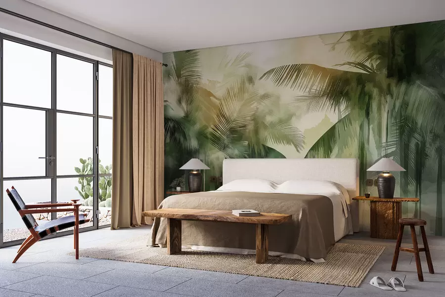 wall murals Abstract palm leaves w08453