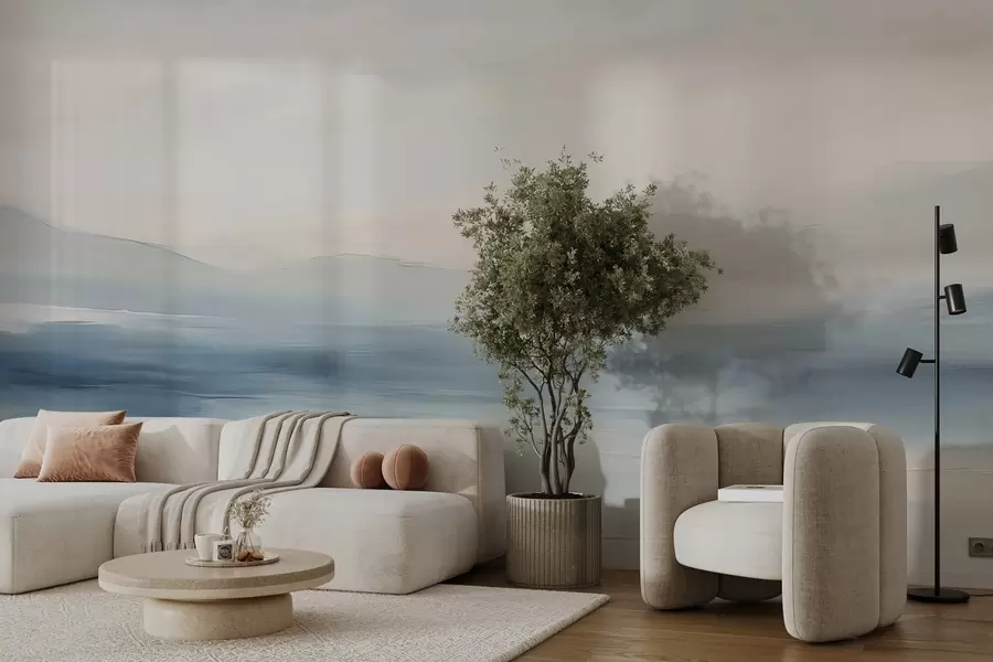 wall murals Minimalist sea landscape w02409