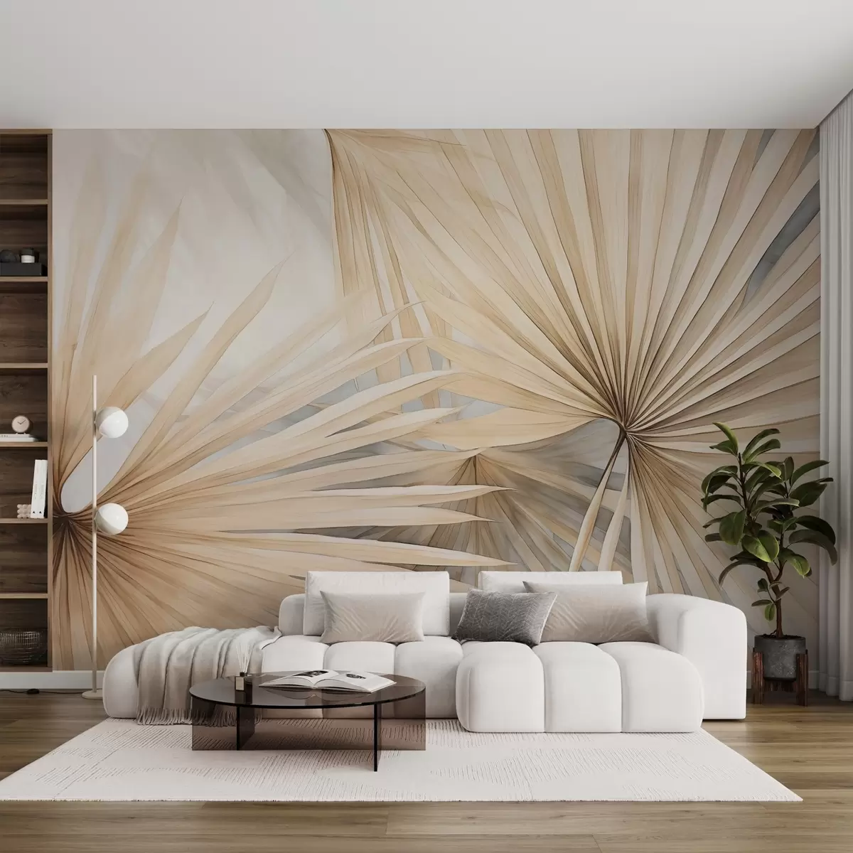 wall murals Dry palm leaves w02431