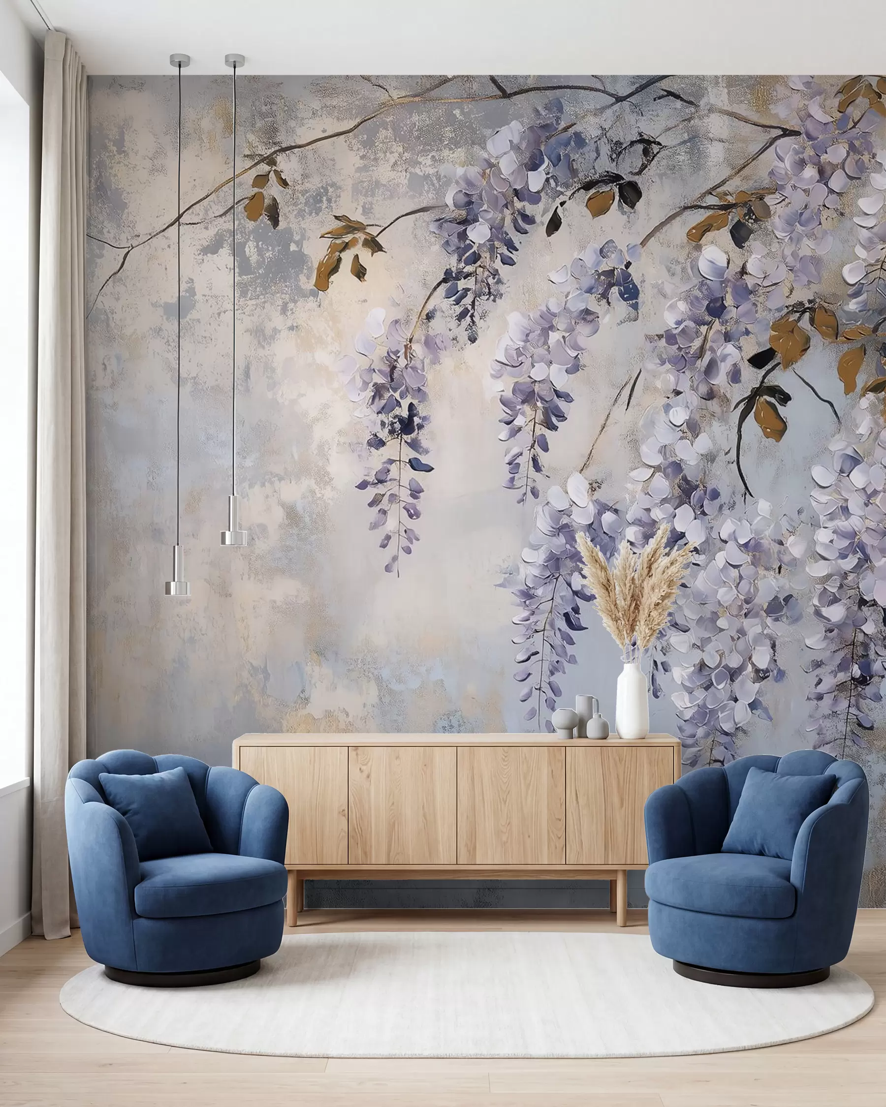 wall murals Trailing Wisteria w02451