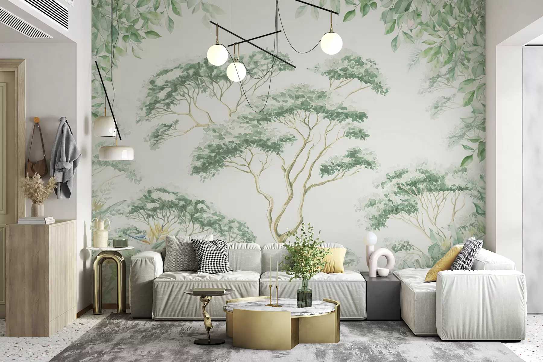 wall murals Rainforest with a bunny w02478