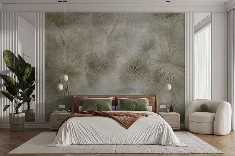 wall murals Translucent tropical leaves w08482