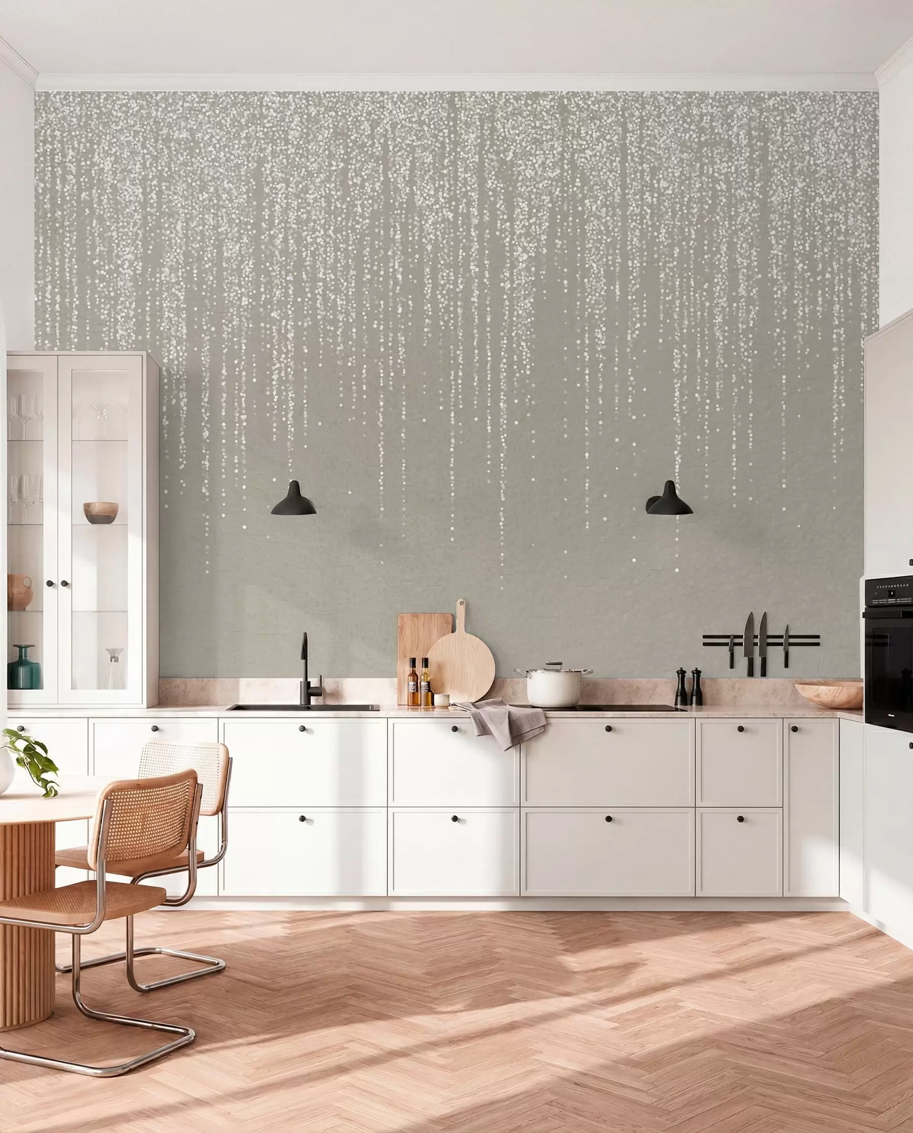 wall murals Beaded Rain w08470