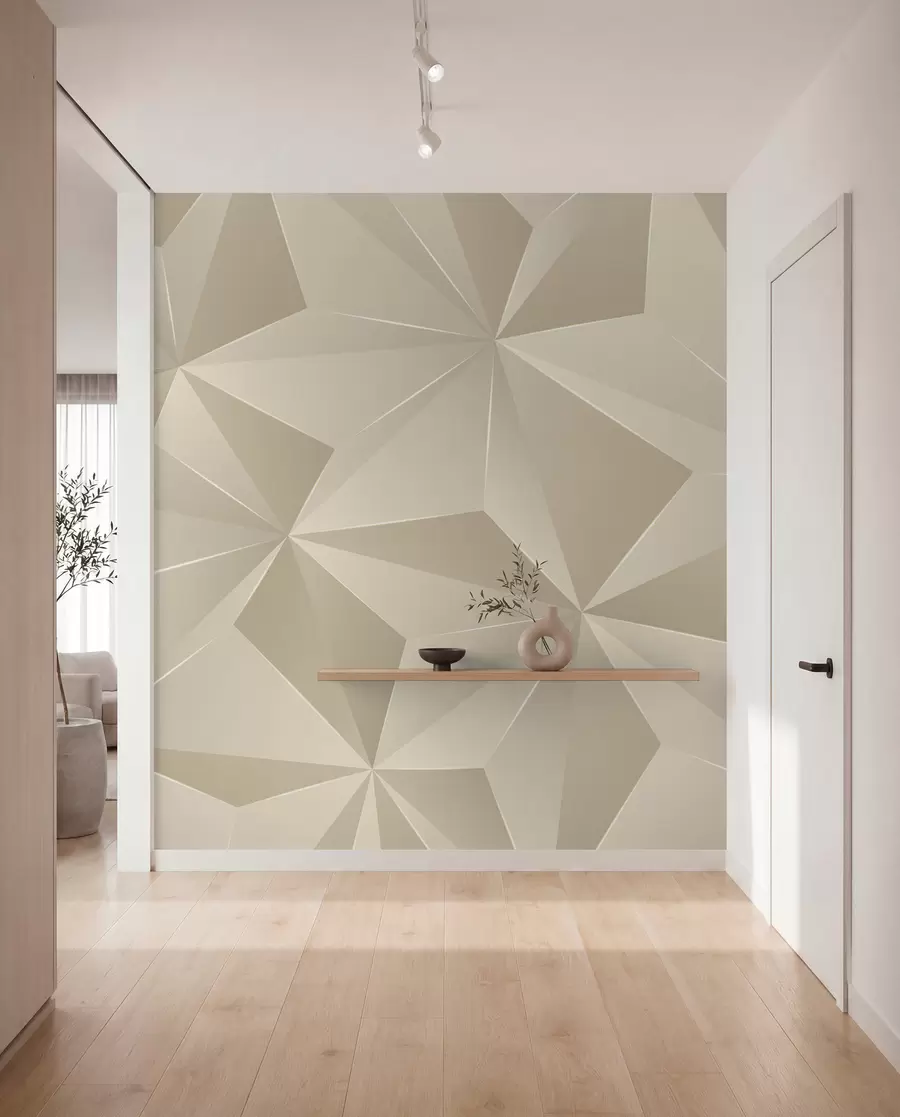 wall murals Beige geometric relief u42449