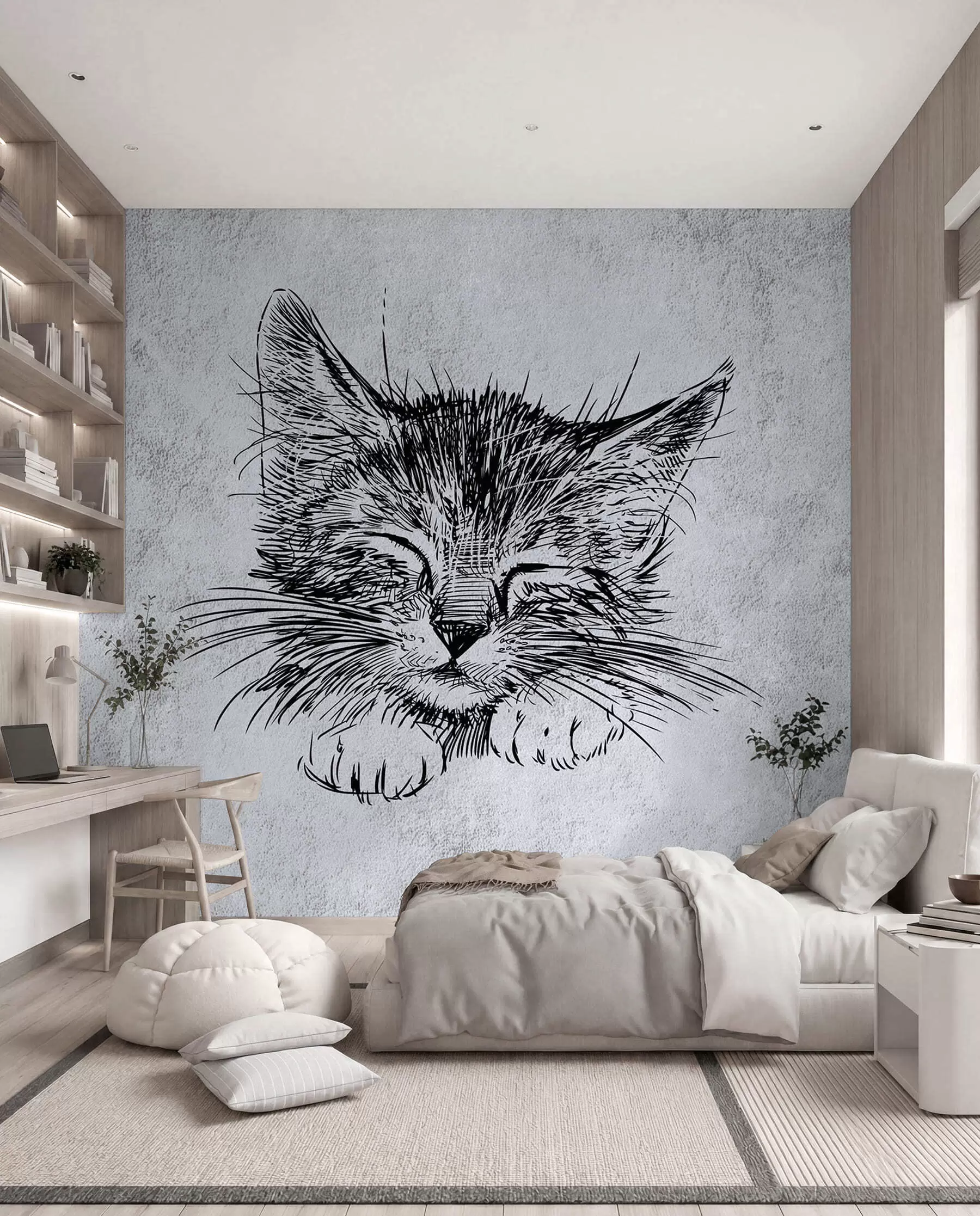 wall murals Cat and silence u43536