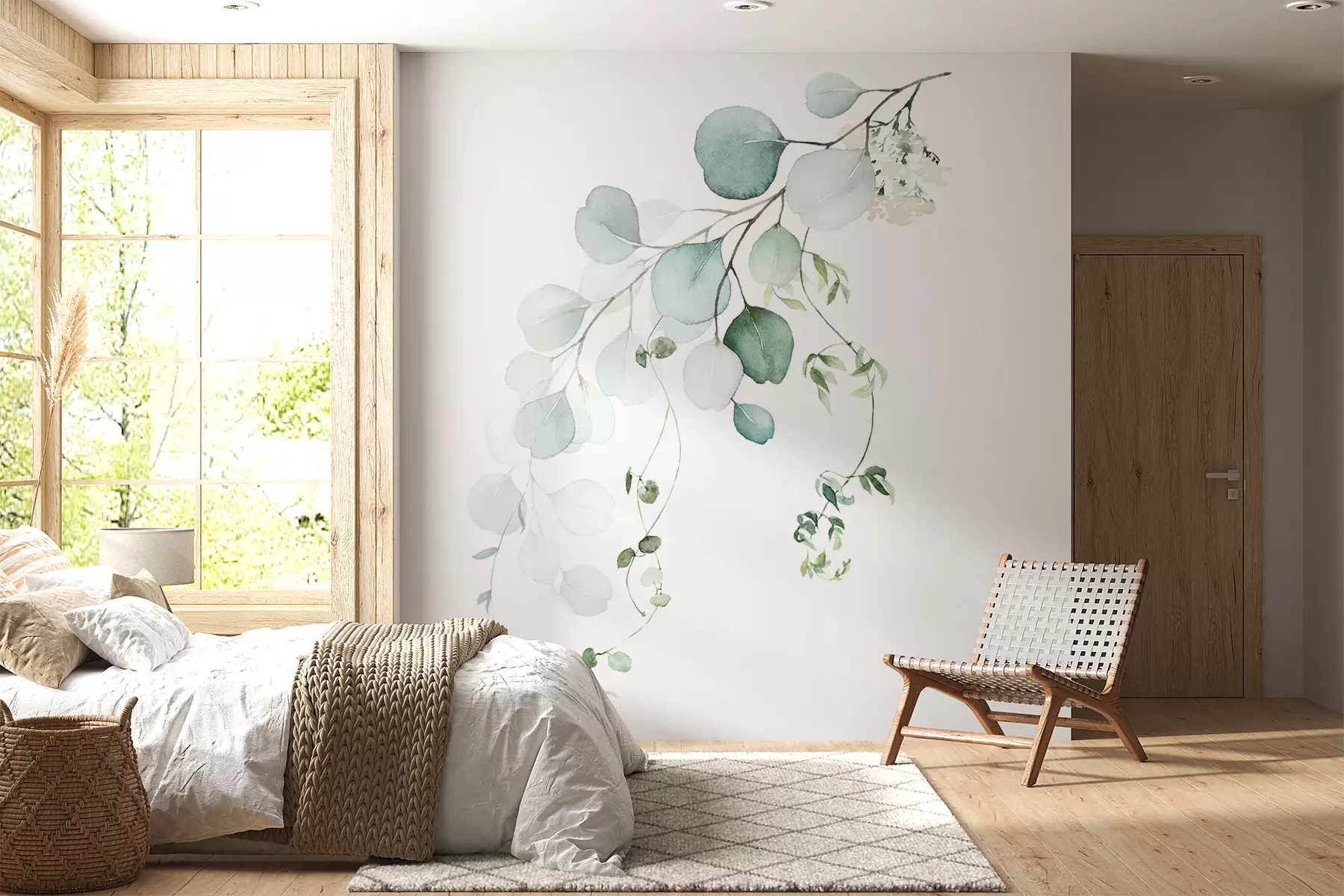 wall murals Branch with leaves u51026