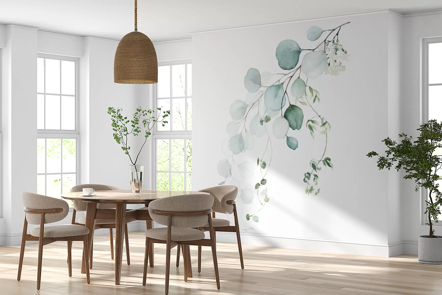 wall murals Branch with leaves u51026