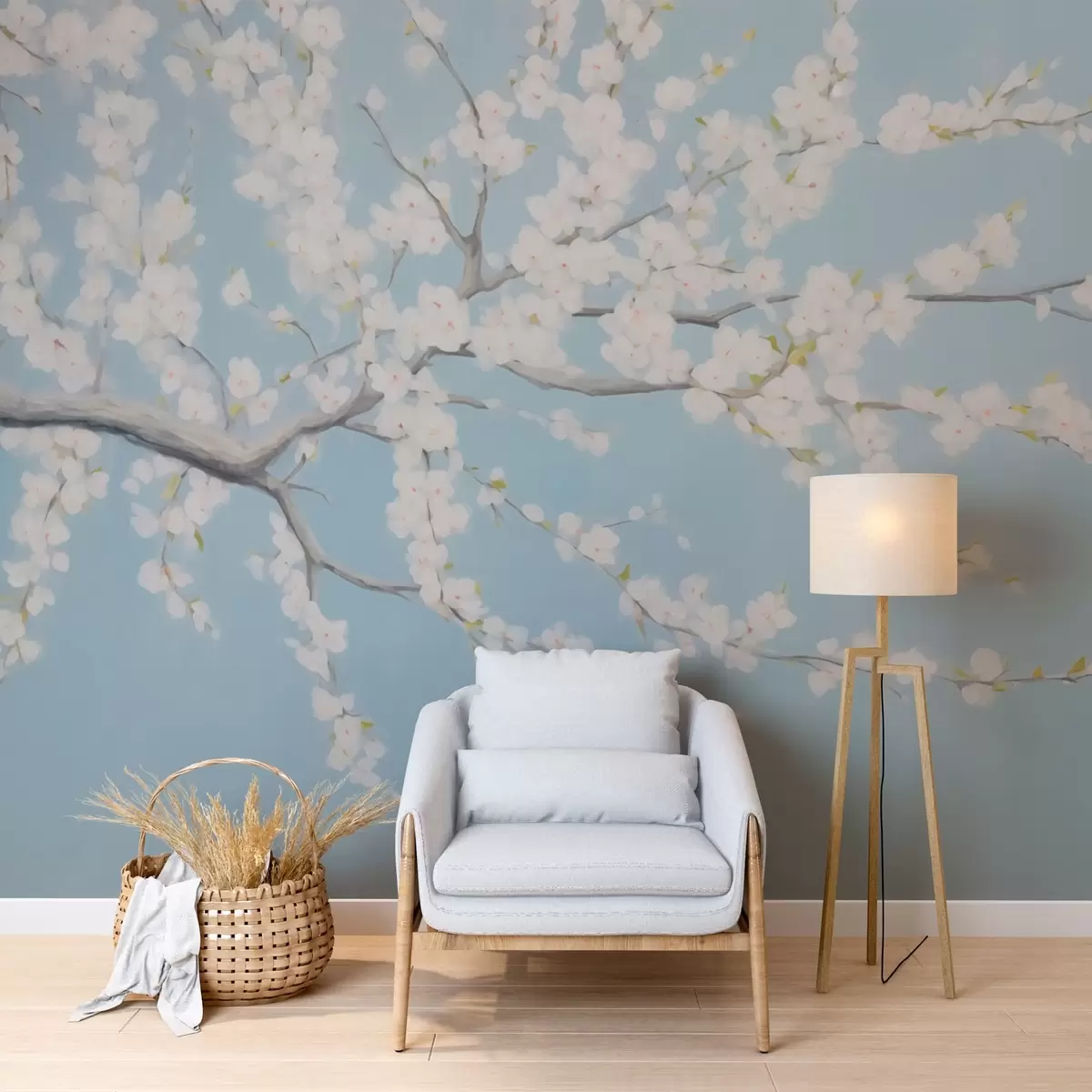 wall murals Spring cherry blossom branch w08543