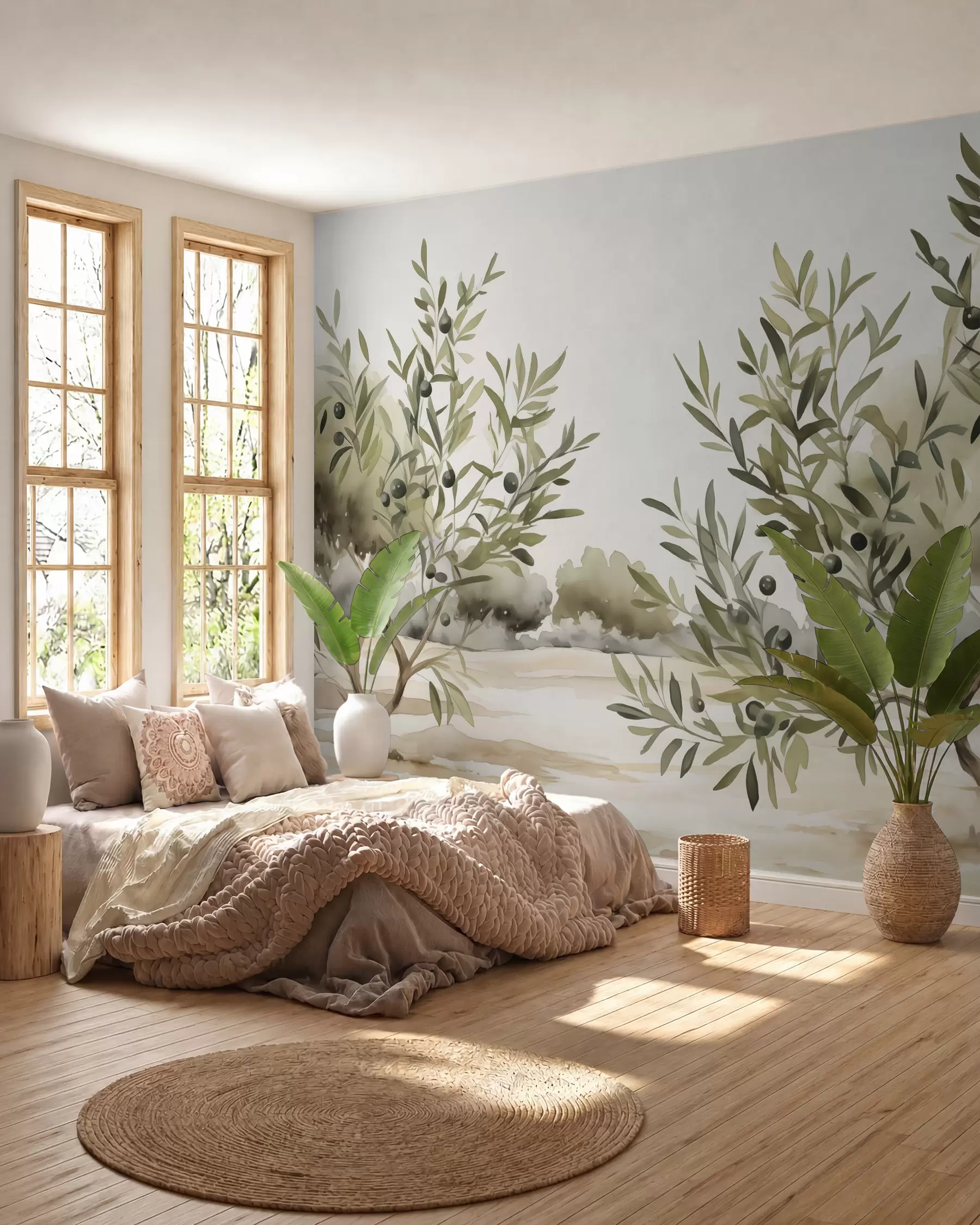 wall murals Olive Branches by the Hills w02583