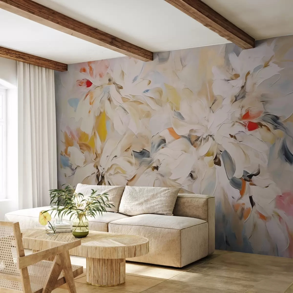wall murals Bright abstraction imitation of painting strokes w02595