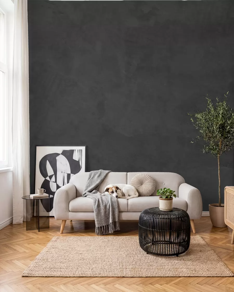 wall murals Charcoal Concrete w02553