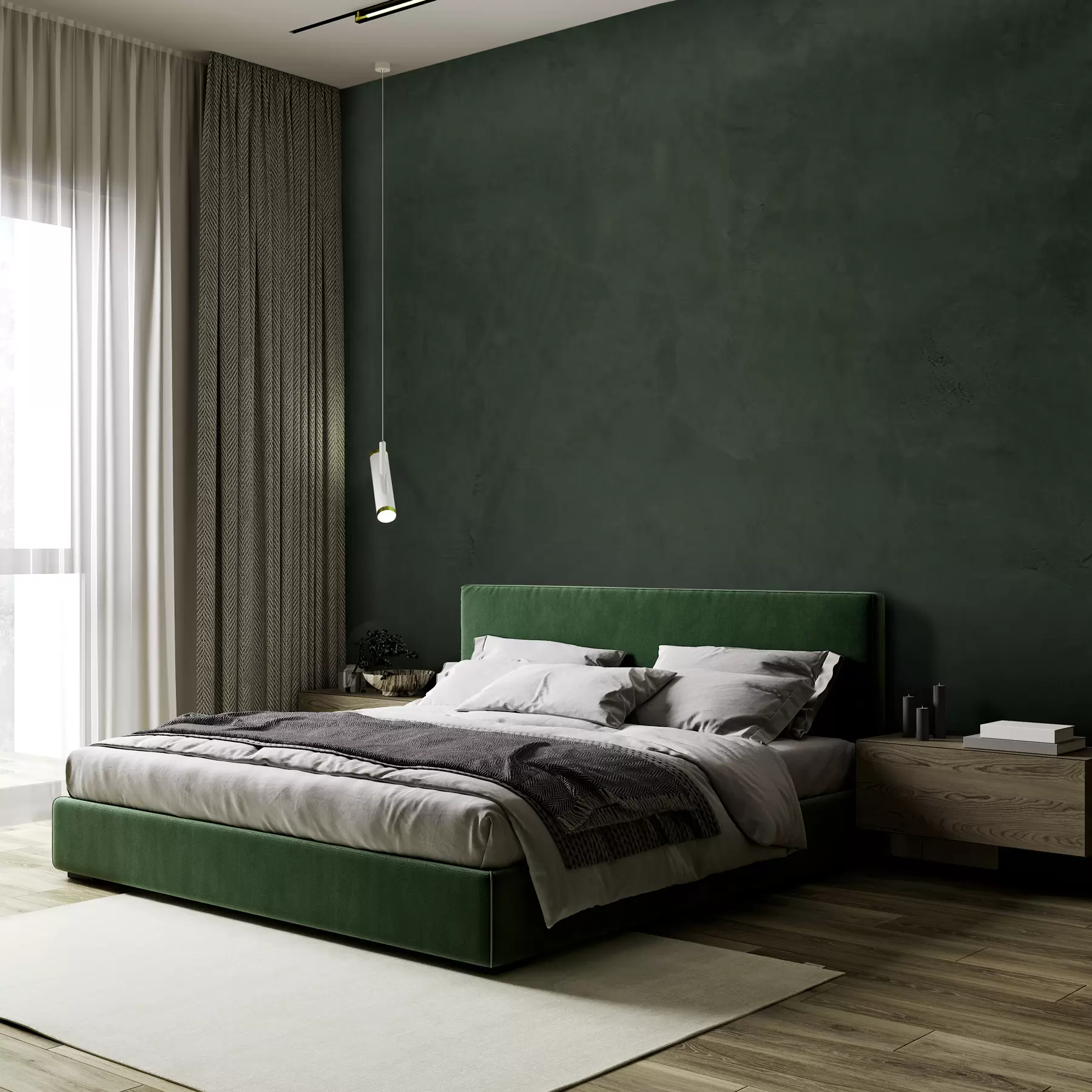 wall murals Green background with concrete wall effect w02553v1