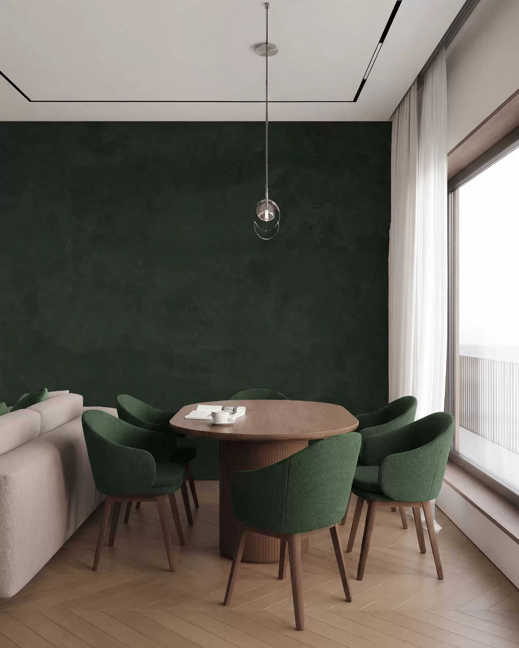 wall murals Forest Green Concrete w02553v1