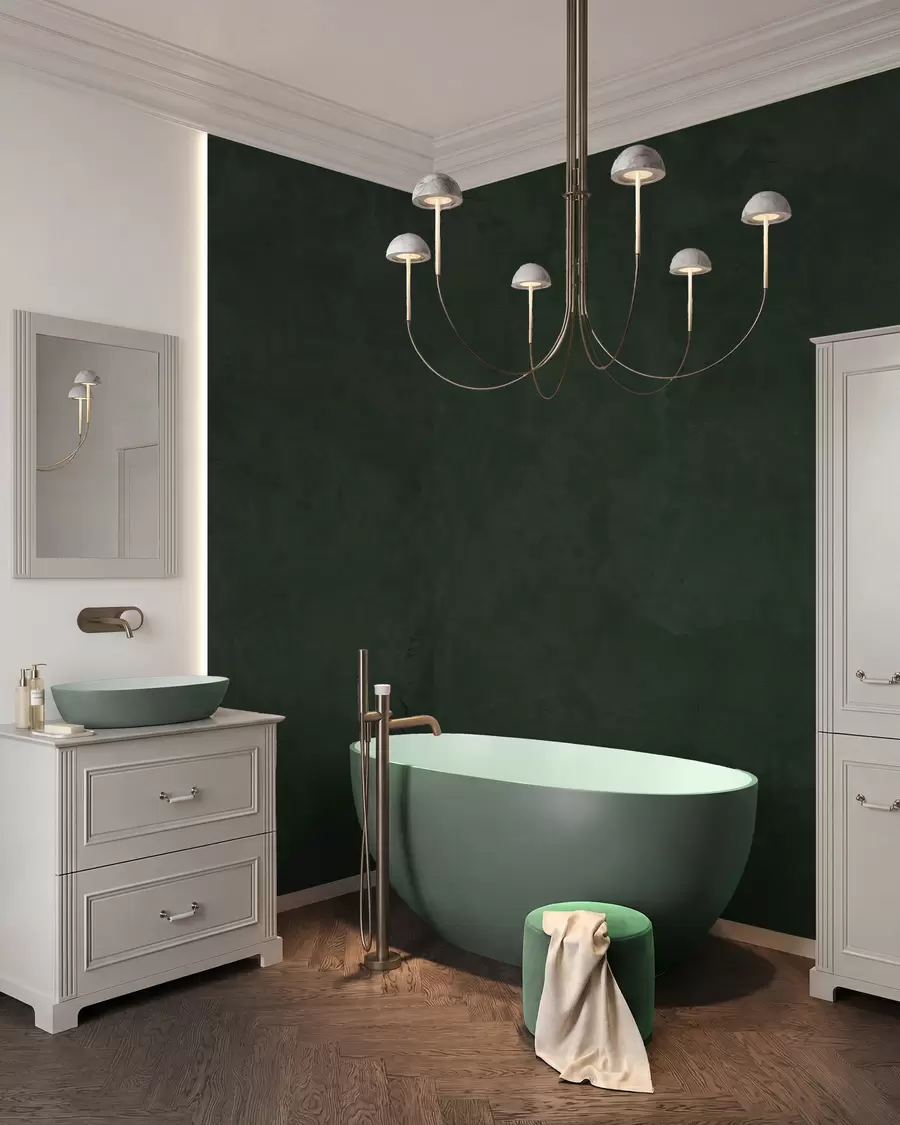 wall murals Green background with concrete wall effect w02553v1