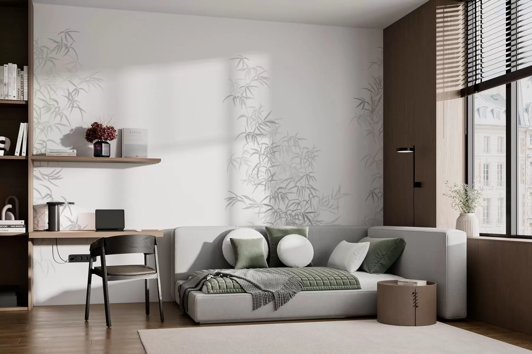 wall murals Bamboo minimalism wabi-sabi w08555v1