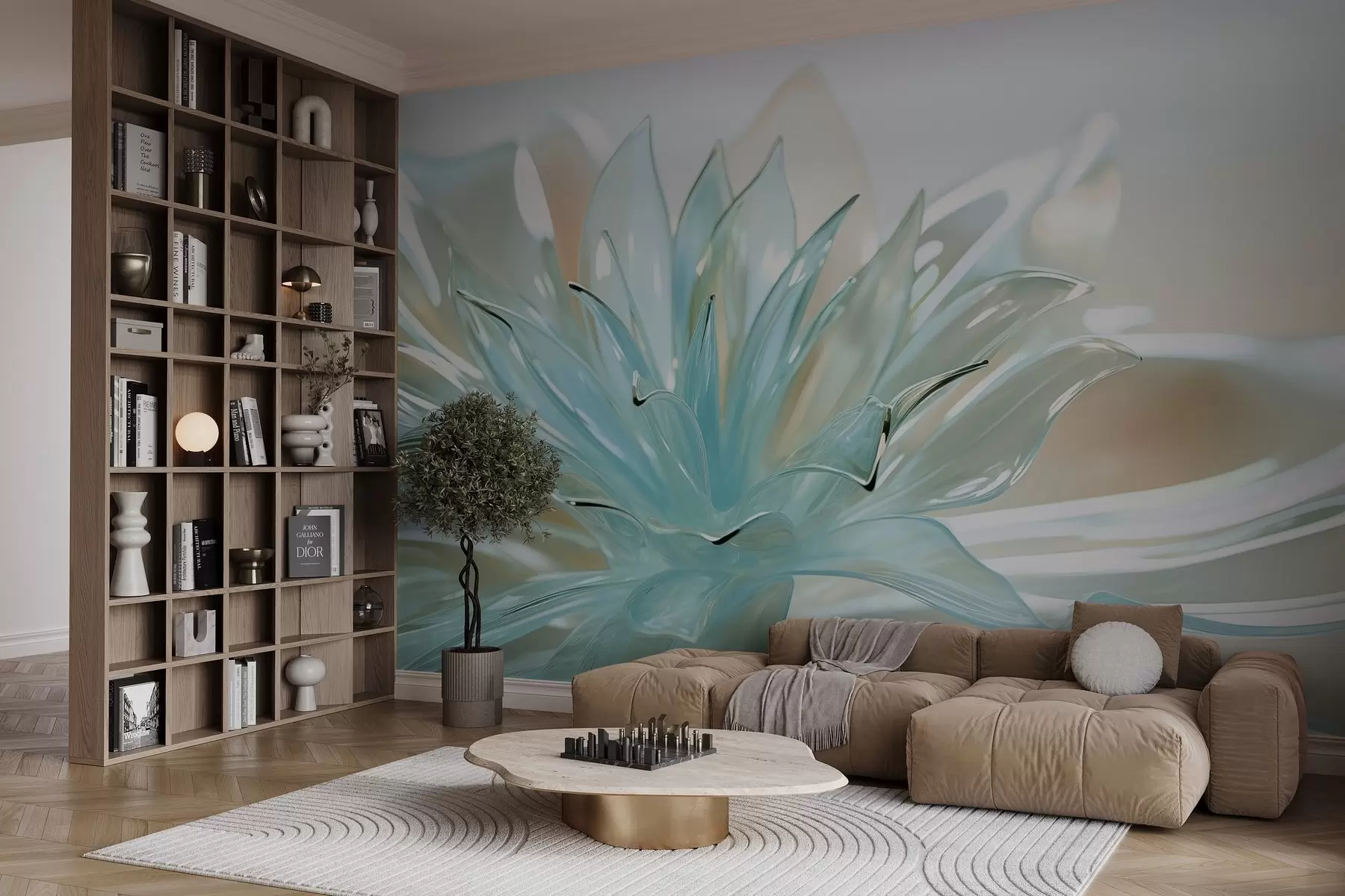 wall murals Large crystal flower w02623v1