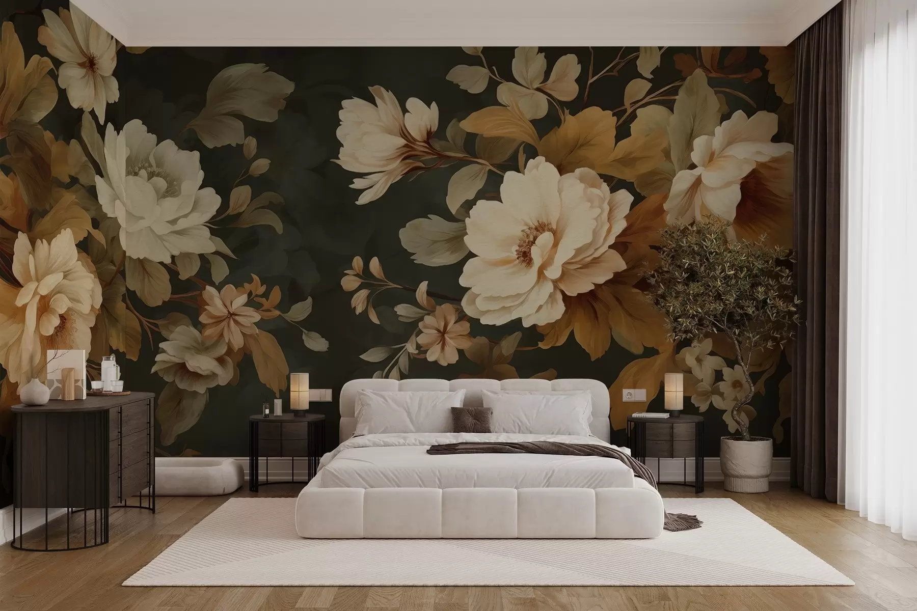 wall murals Picturesque bouquet on a dark background w02675