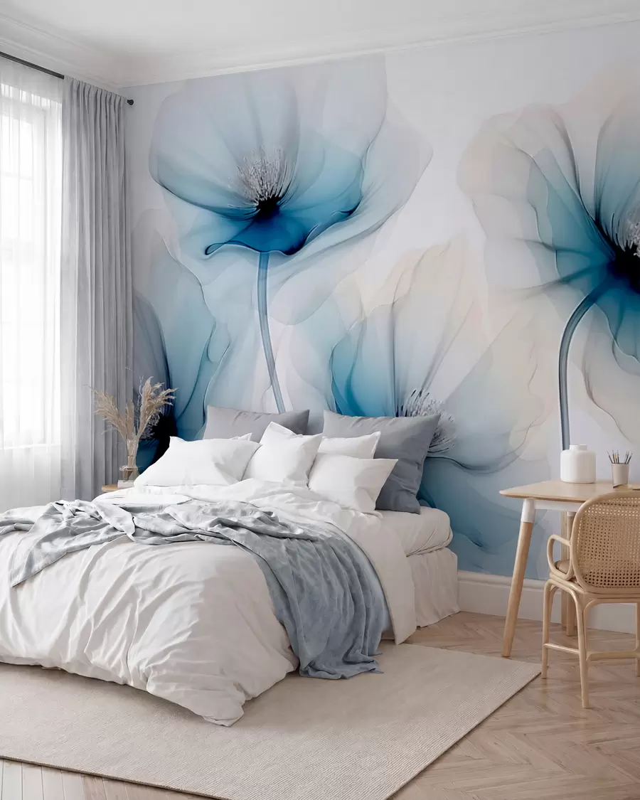 wall murals Transparent flowers w02696