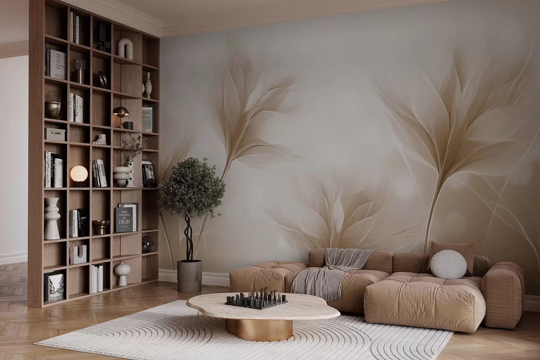 wall murals Soft transparent petals w02697v1