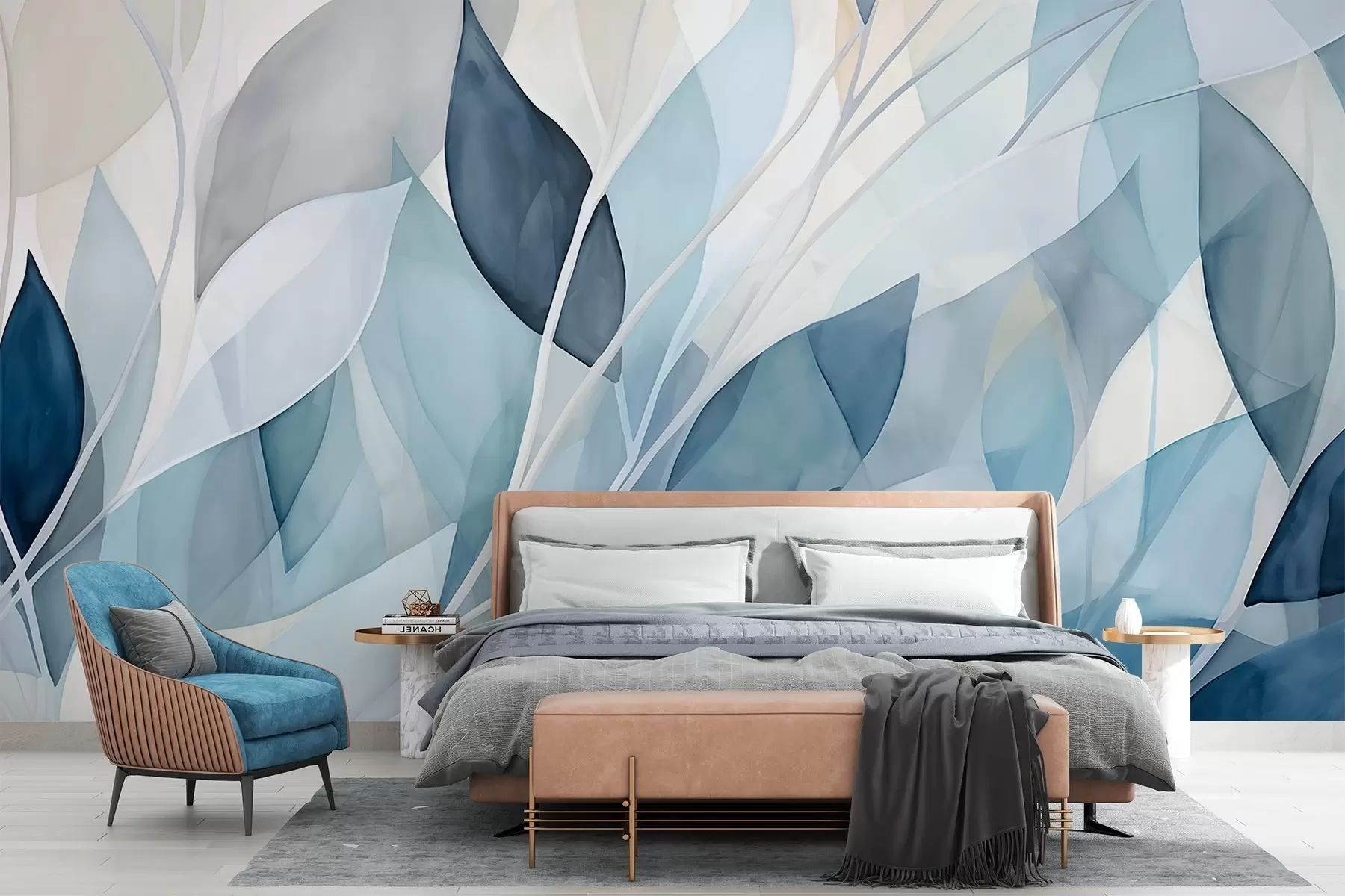 wall murals Abstract leaves w02701