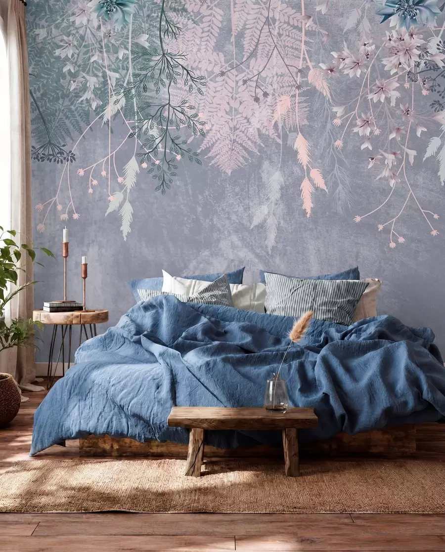 wall murals Wildflowers on Lavender Haze w08606