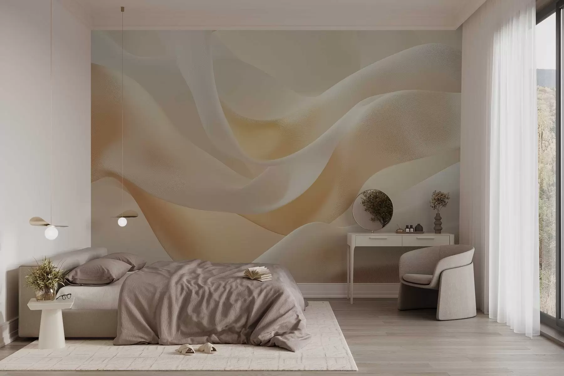 wall murals imitation of silk fabric w02765