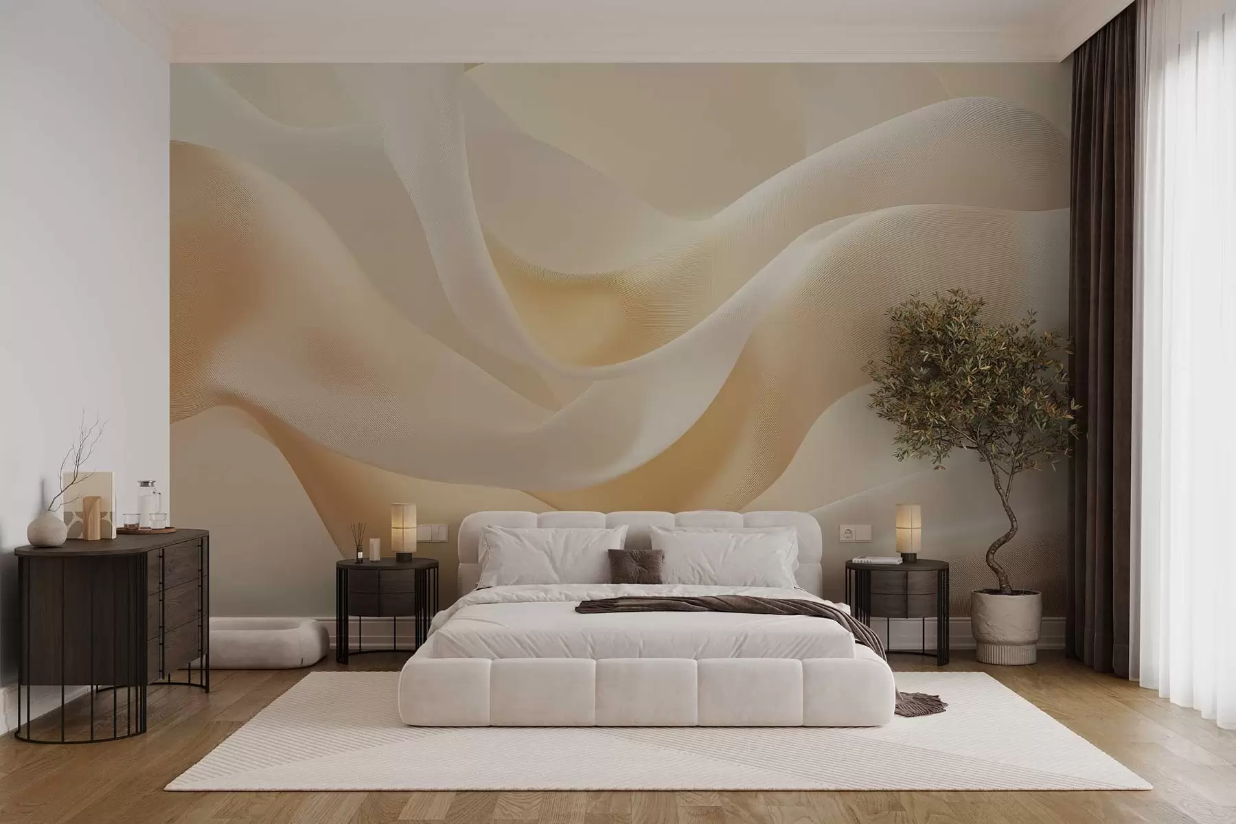 wall murals imitation of silk fabric w02765