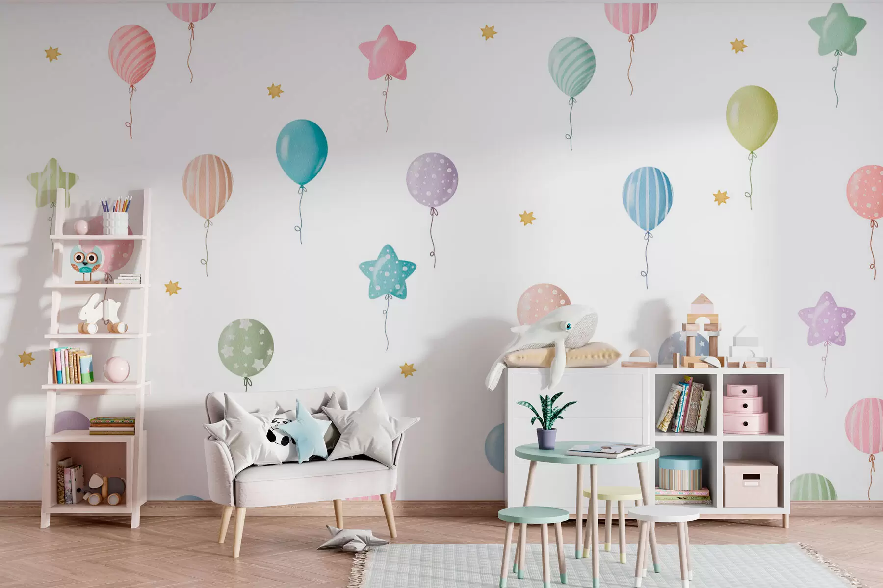 wall murals Colorful balloons w02772