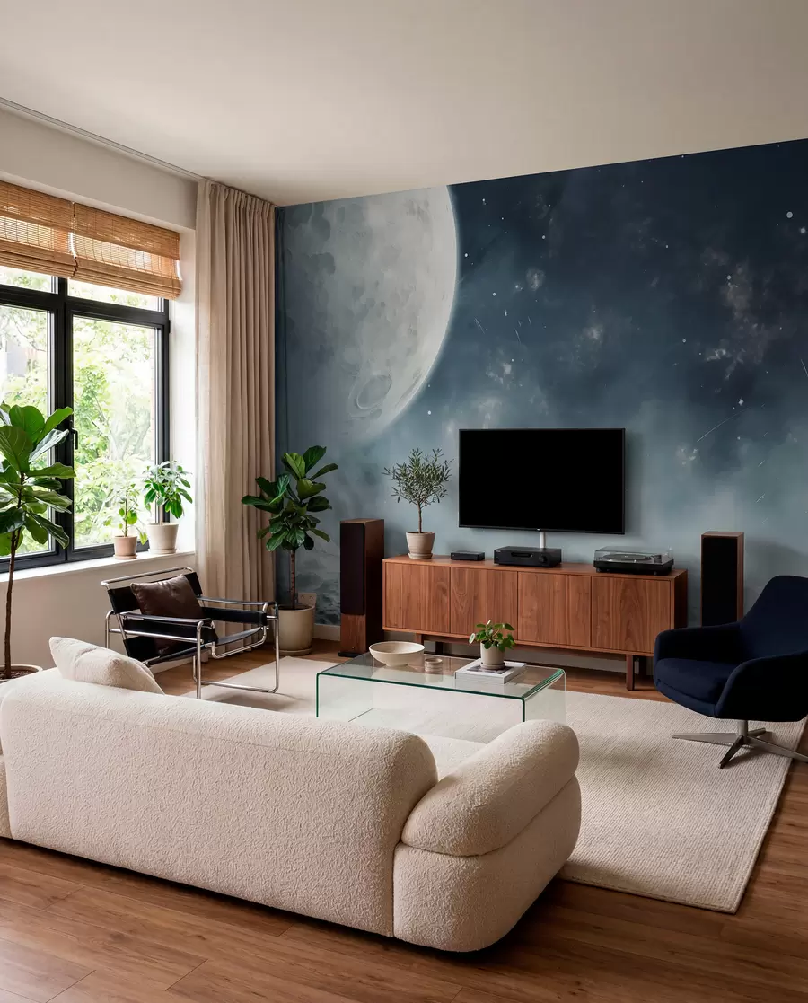 wall murals Abstract lunar landscape w02797