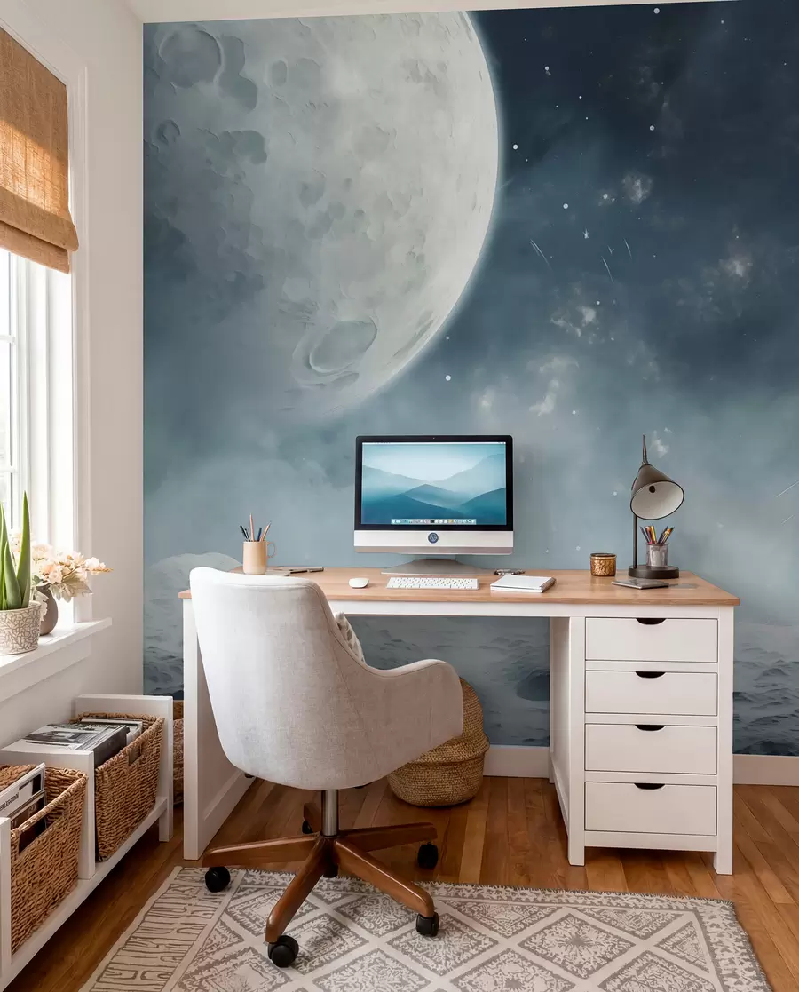 wall murals Abstract lunar landscape w02797
