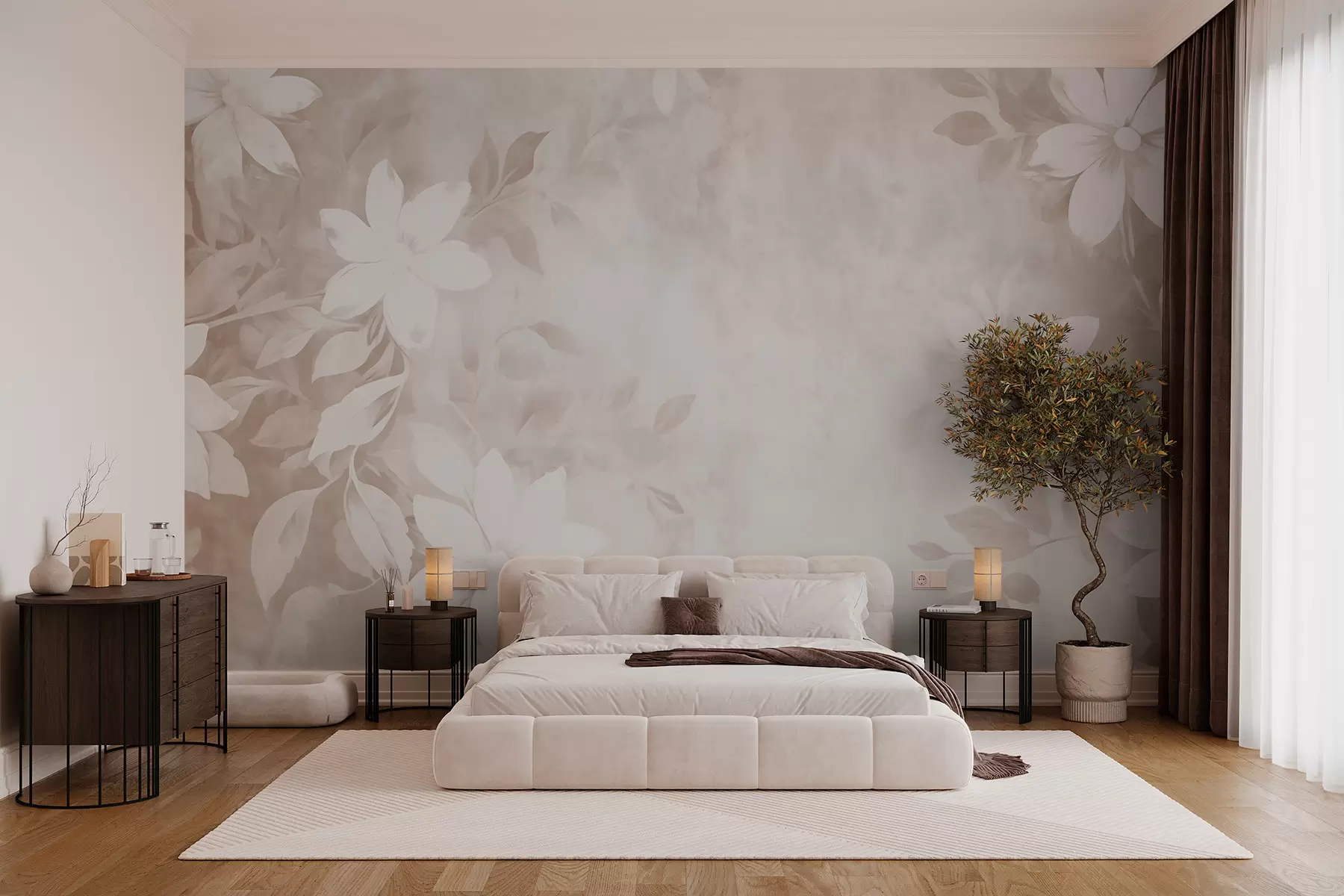wall murals Floral delicate background w02815
