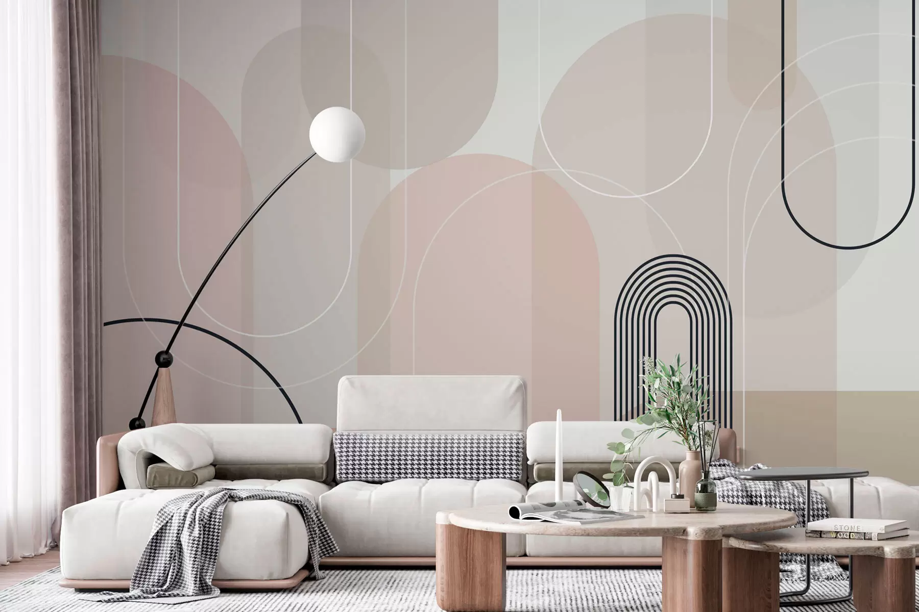 wall murals Stylish minimalist arches w02826