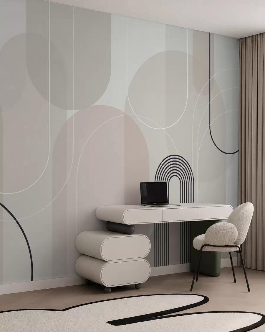 wall murals Stylish minimalist arches w02826