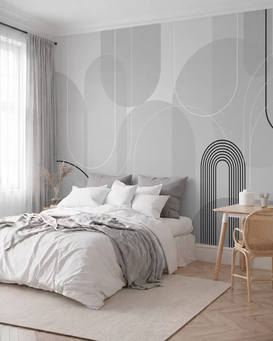 wall murals Arches in Silver Grey w02826v1