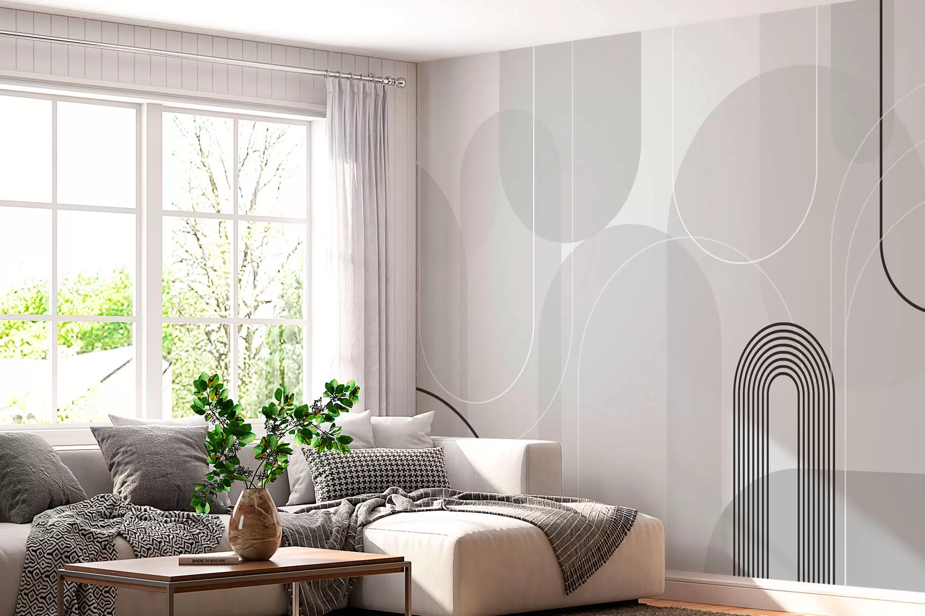 wall murals Stylish minimalist arches w02826v1