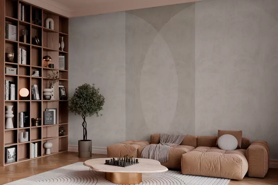 wall murals Geometry minimalism and tropical leaves w02830