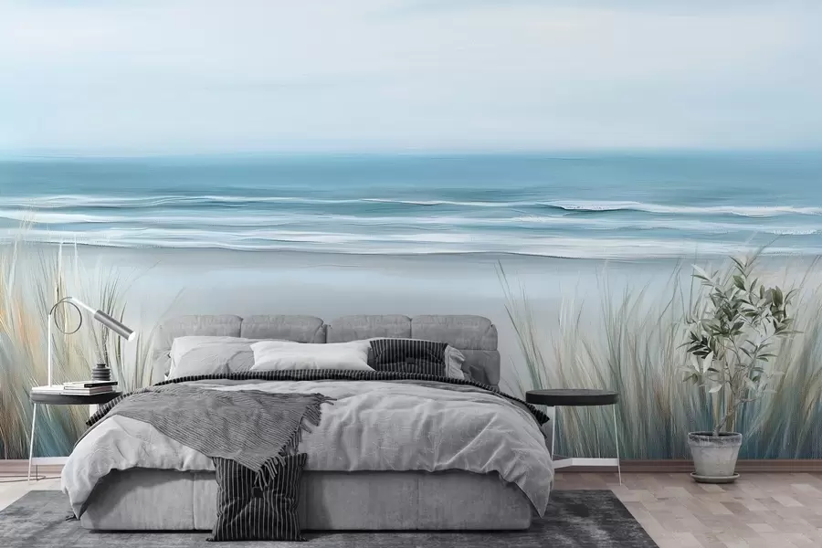 wall murals Landscape with a wild beach in the style of oil painting w02869