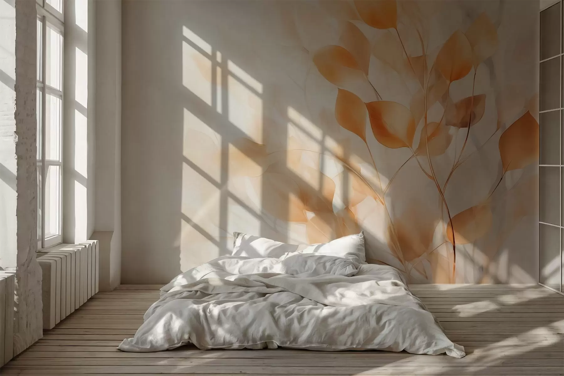 wall murals Abstract leaves imitation of watercolor w02887