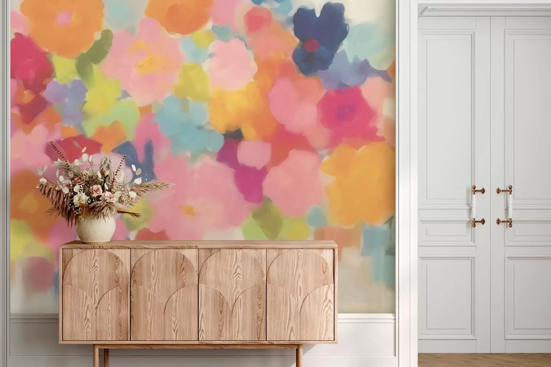 wall murals Colorful flowers abstraction w02883