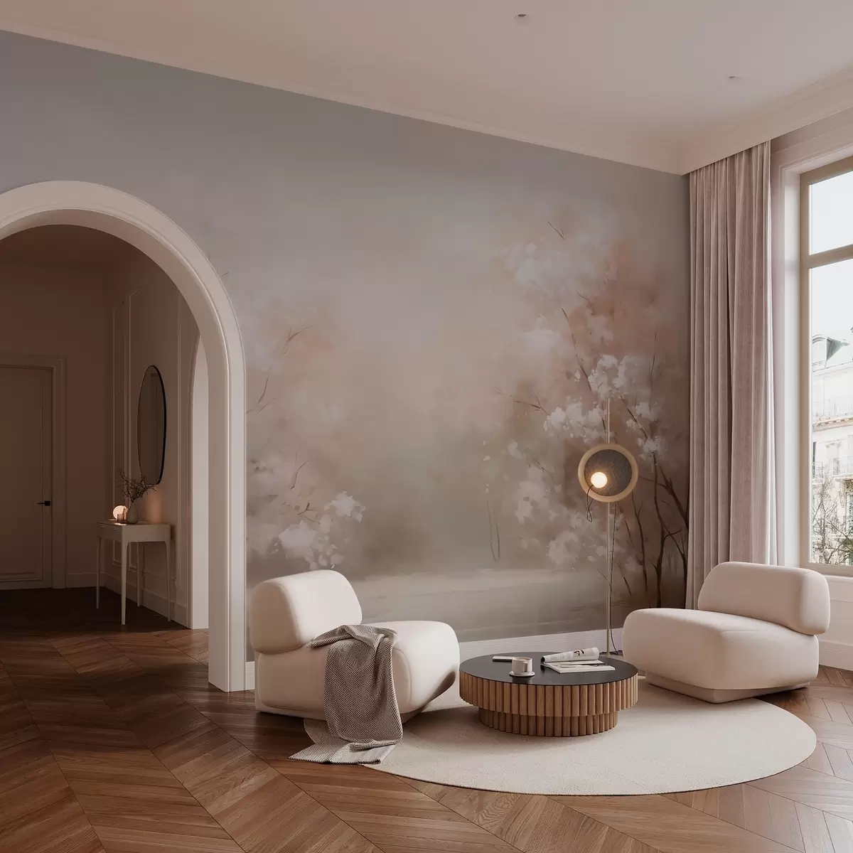 wall murals Grove abstract imitation of painting w02924