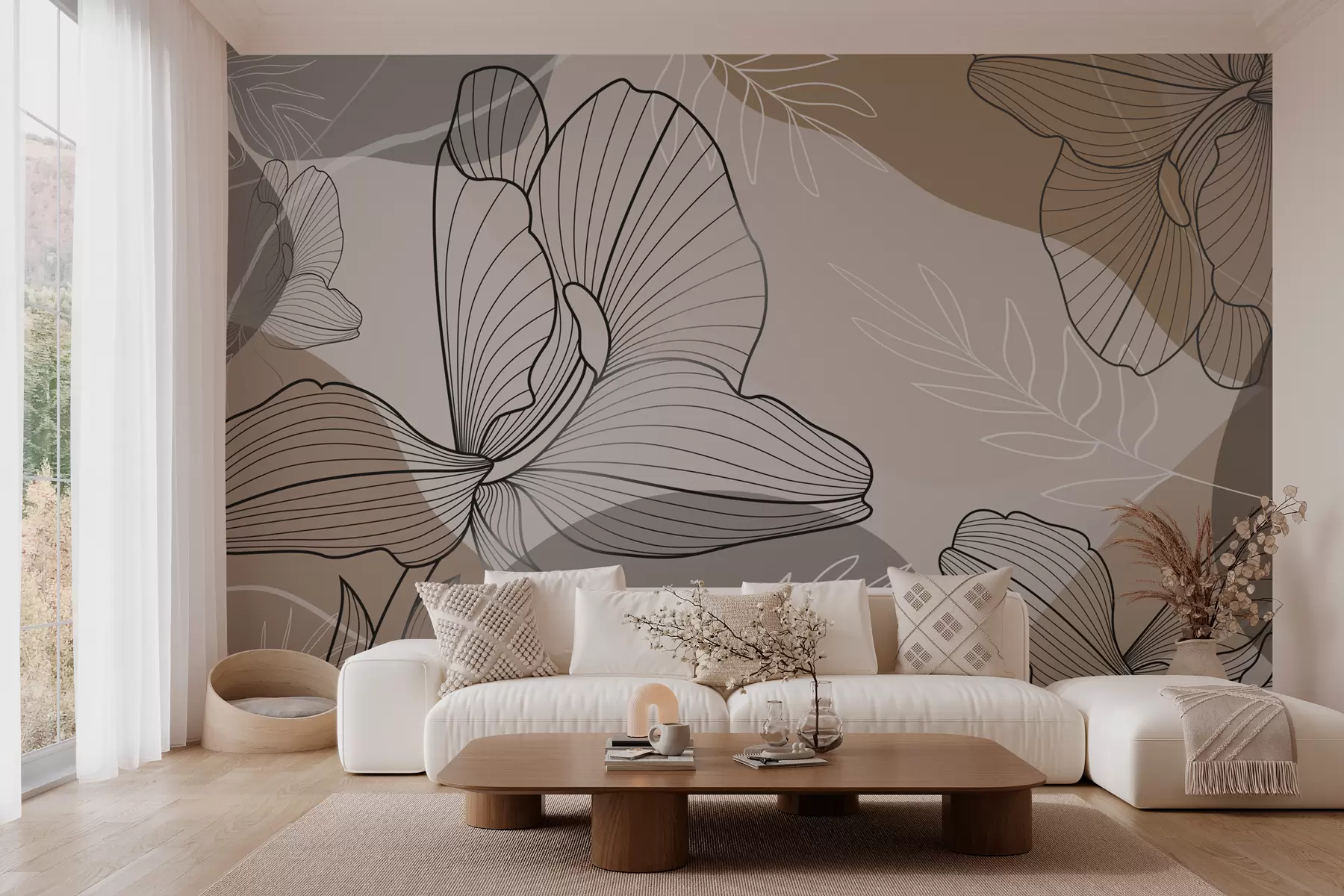 wall murals Floral vector design in pastel shades w02914