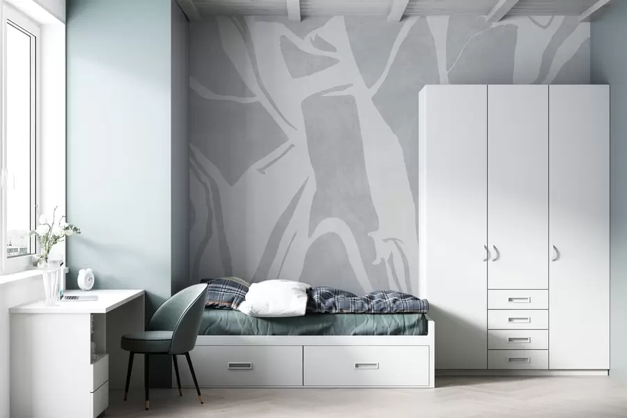 wall murals Abstract grunge geometric wallpaper in blue color w02917v1