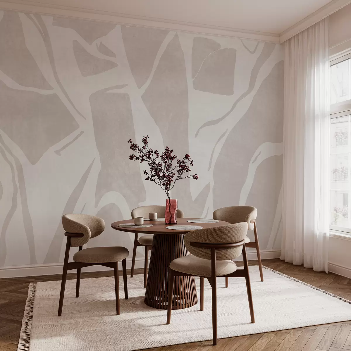wall murals Abstract geometric grunge wallpaper in pastel colors w02917v3