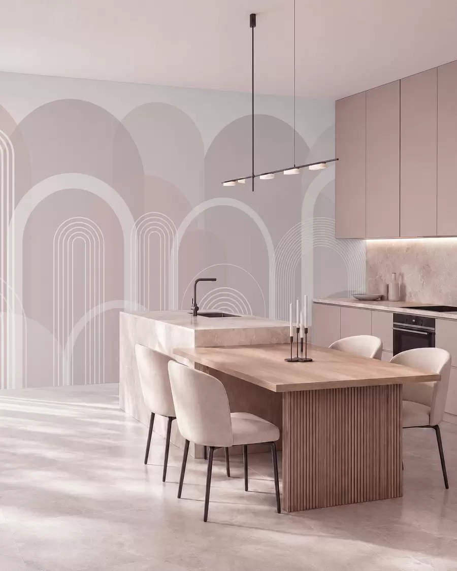 wall murals Geometric arches boho w02935