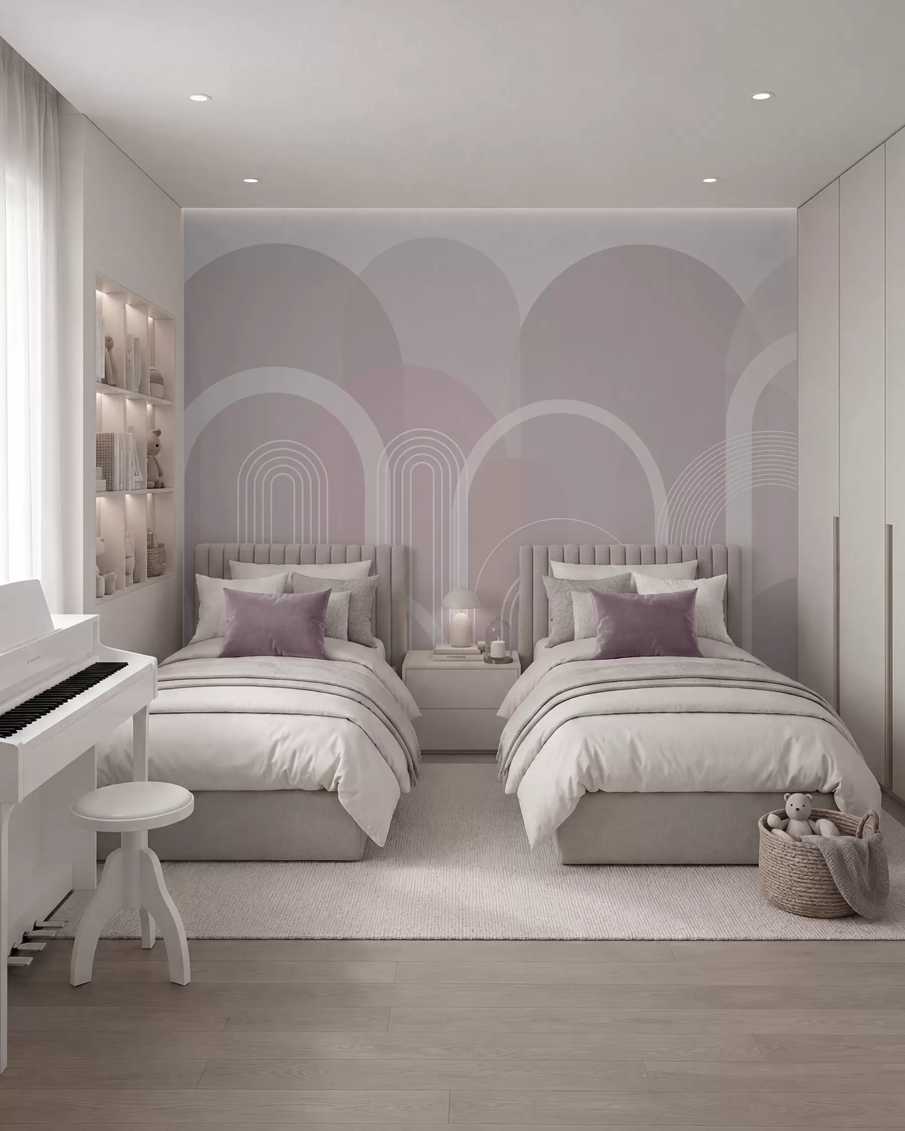 wall murals Fine Arches on Rose w02935