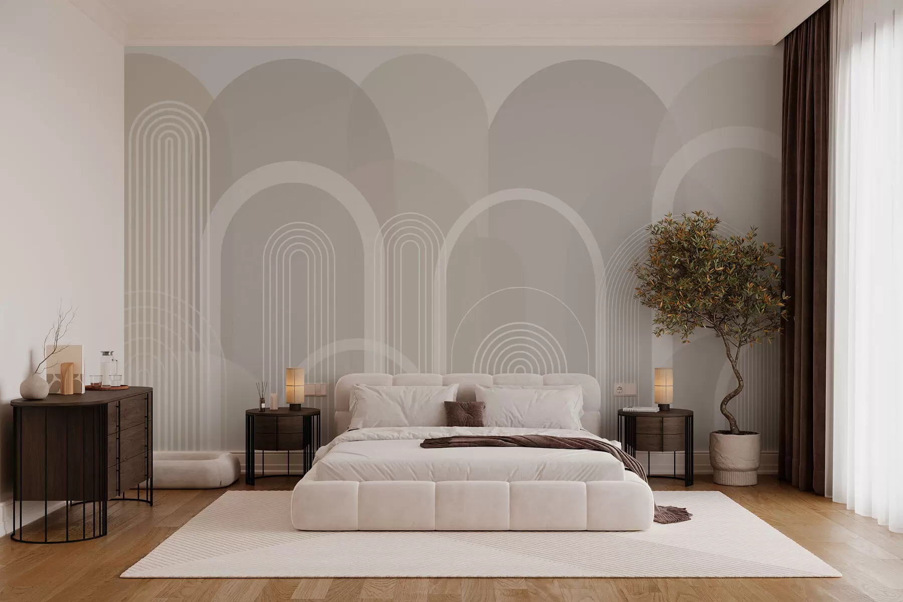 wall murals Geometric arches boho w02935v1