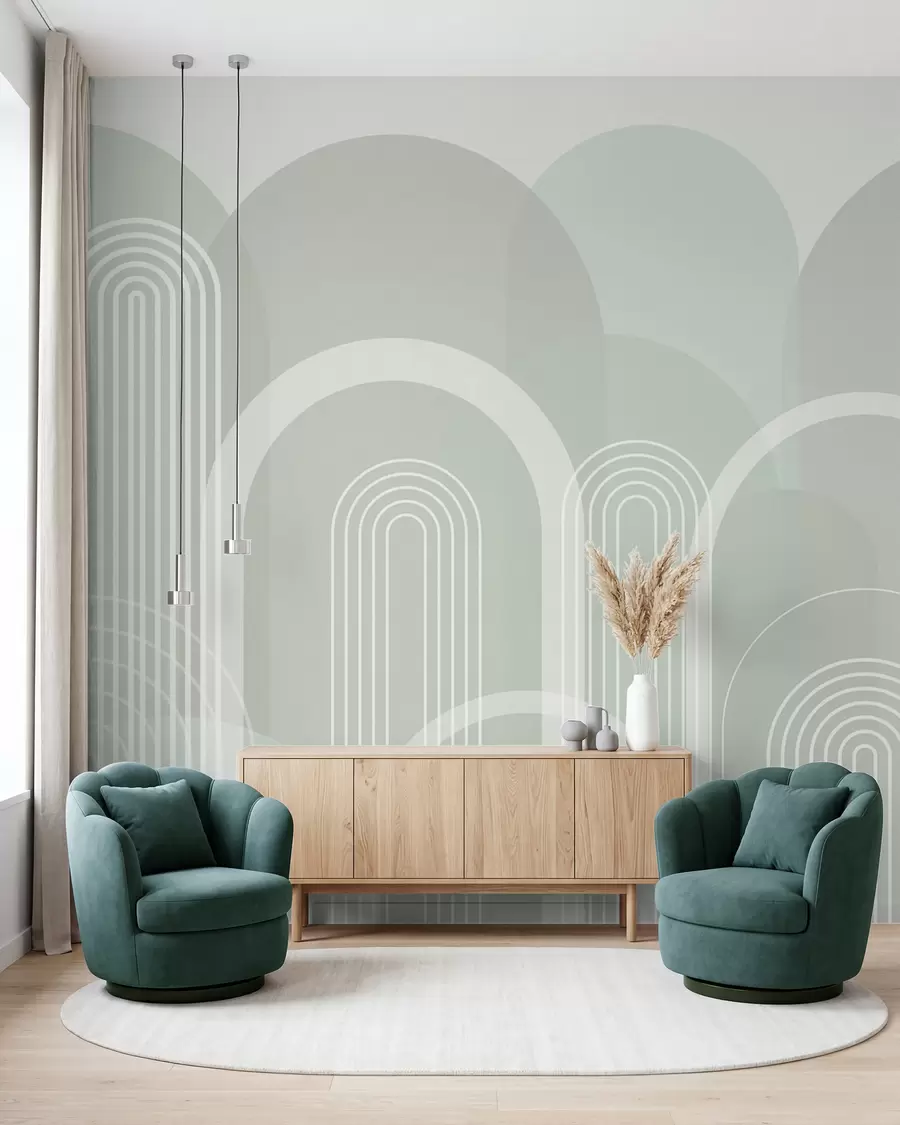wall murals Fine Arches on Sage w02935v3