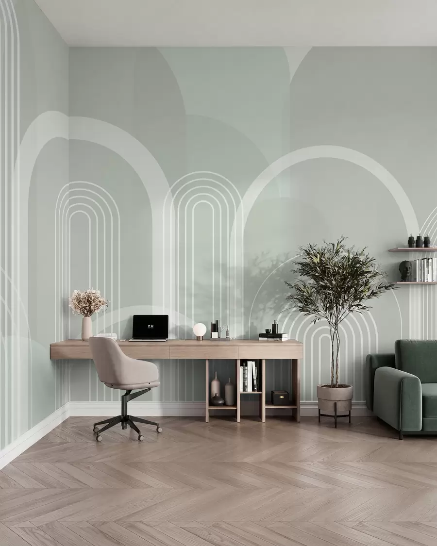wall murals Fine Arches on Sage w02935v3