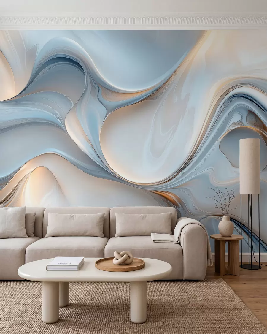 wall murals Wallpaper in the style of liquid texture w02909